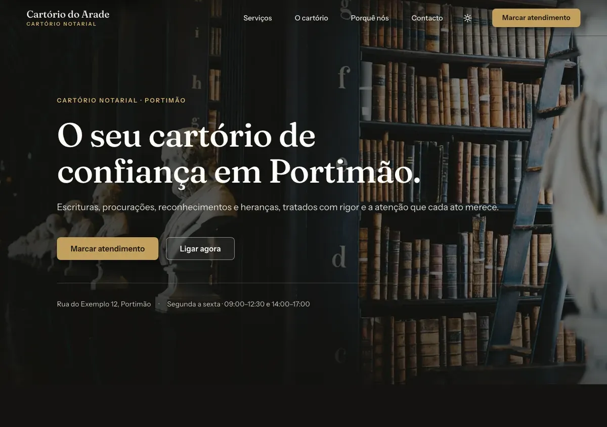 Aurelia theme — home page on a desktop screen